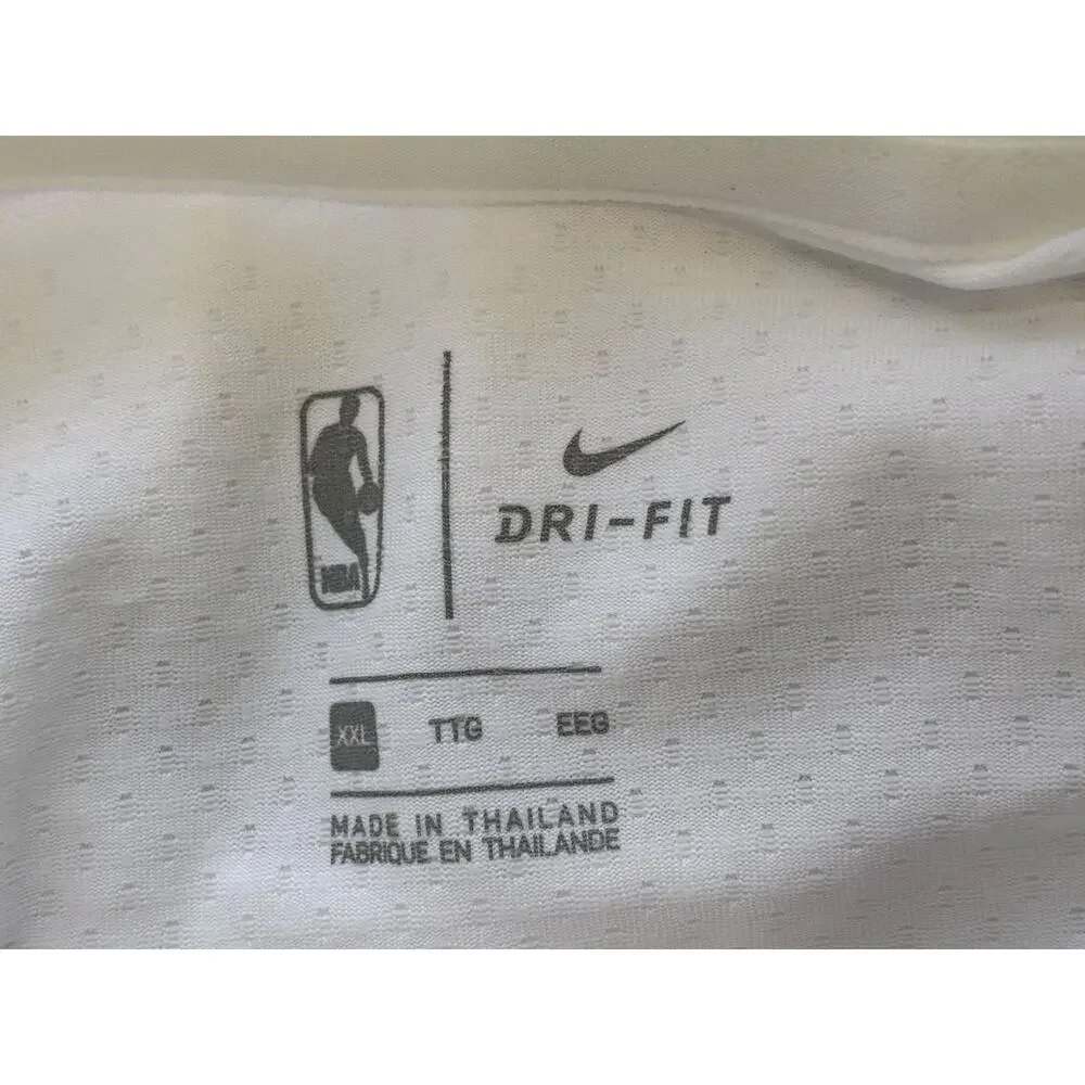 Nike NBA Houston Rockets Dri Fit Warm Up Long Sleeve Shirt Mens 2XL White NWOT